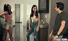 nasty guy fucks petite 18+ big tits babe's sweet pussy with monster cock