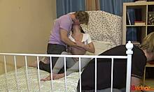 18videoz: vanda teen 18+ fucks him bent over, deepthroating and gagging for cumshot