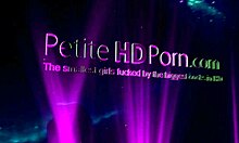 Petite teen honey performs sloppy blowjob in group hardcore sex