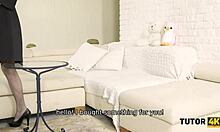 put paper on older professor's head and nail her vagina