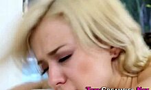 Small boobs hardcore teen takes hard cum in her mouth