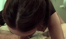 Sexy Babe Sucks Big Dick And Handjobs To Cum In Mouth Close-Up