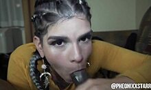 Blow Job Queen Gives Freak Mob Media A Taste Of Devils Throat Til He Cums On Her Face