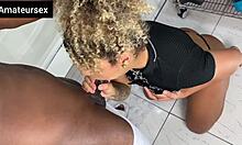 Naughty Teen Fucks in Bathroom Hidden from Parents with Big Black Cock