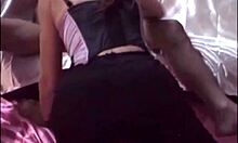 Yo, watch this blonde in heels get rimmed POV in satin lingerie!