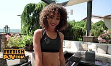 geisha kyd shows pretty paw pads while fucking in pov