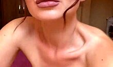 hot brunette teen 18+ sucking that banana so deep!