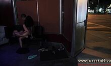 Teen outdoor voyeur Valerie White, cute 18+ blondie, bound in bondage