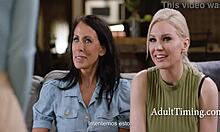 Demi Hawks Screams in Orgasms with Stepmoms Kenzie and Reagan