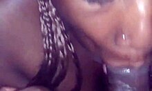 Black Slut Sucks Monster Cock In Homemade Video