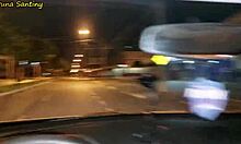 offered a ride to a hot latina walking alone, and she thanked me with wild sex in the car