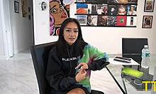 Feeling Overwhelmed with Pleasure, the Petite Asian Slut Loses the Street Race and Bends Over for a Fat Cock