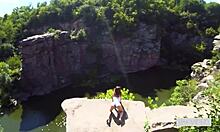 Petite Mia Bandini Fucks Outdoors on Cliff