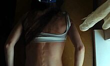 Cute girl fucks hard in ass on kitchen table