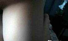 intense doggy style sex on the bed with cute tattooed teen