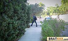 pocket-sized hottie welcomin her stepbro from the militry