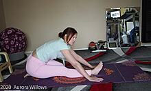 yoga lesson got me staring at her big ass n tits