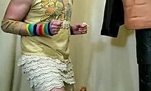 A sexy gay guy performs a hardcore workout on the dancefloor in POV reality style