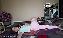 yoga lesson got me staring at her big ass n tits