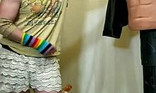 A sexy gay guy performs a hardcore workout on the dancefloor in POV reality style