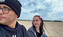 i gave her a creampie after our beach date, bent over in doggystyle with my big cock 😏