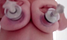 I'm suckin' these nipple suction cups on my tits, amateur style, I say.