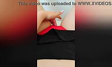 Young stepsister masturbates wet pussy through panties