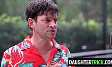 stepdaughter swapping at bbq with father-in-law and uncle in taboo group fucking