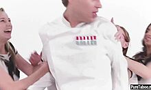 Teens got fucked in an insane virtual group sex