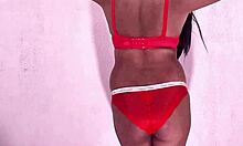 Hey, check out this crossdressing sissy shrutee in lingerie