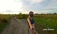 i flash my tattooed pussy undressing nude in the public field