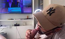 Young brazilian guy gives cock to godfather