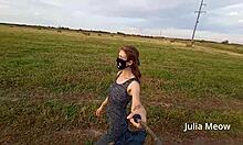 i flash my tattooed pussy undressing nude in the public field