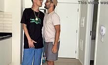 Young brazilian guy gives cock to godfather