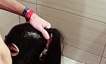 turquoise shower with brunette alternative