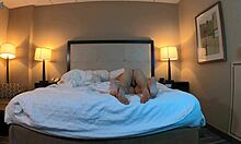 This sexy tatted teen gets a creampie from an old guy