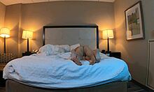 This sexy tatted teen gets a creampie from an old guy