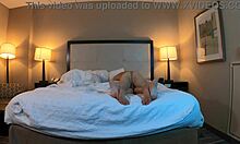 This sexy tatted teen gets a creampie from an old guy