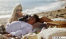 Voluptuous Blonde Blake Rewards Boyfriend with Deepthroat and Cum on Tits