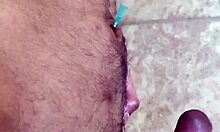 Gay amateur plays with his navel and ejaculates