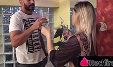 Passionate fuck with blonde stella mattos and vinny burgos in lingerie cowgirl riding