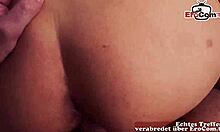 Big tits brunette amateur in outdoor POV encounter