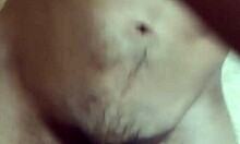 Gay amateur plays with his navel and ejaculates