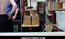 Old vigilant SECURITY FUCKS lovely redhead Katy Kiss at HIS OFFICE