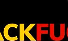 Black Teen 18+ Chokes And Gags On White Cock In Messy Worship