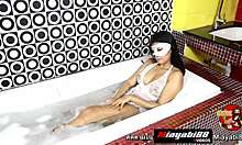 Thai Asian Amateur Fucks In Bathtub, Receives Hardcore Cumshot On Big Ass.