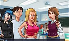 summertime saga 98: college adventures in cartoon style