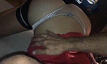 Panty sniffing European couple enjoys dirty talk
