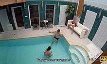 Rich guy owns petite czech girlfriend in outdoor pov pickup.