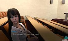 college bound redhead almost got caught with big tits 😏